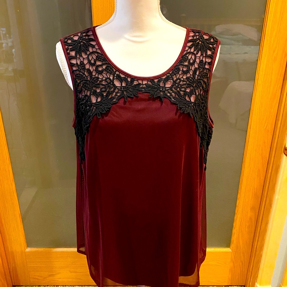 Burgundy tank top